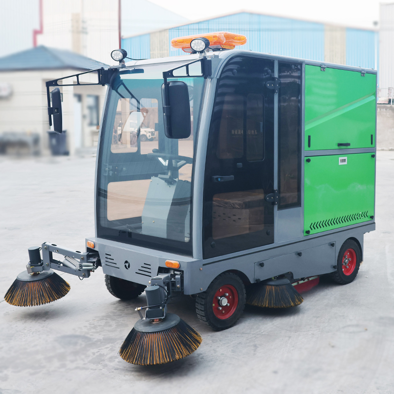 China Small Asphalt Ride on Electric Wash Cart Cleaning Park Robotic Industrial Cleaner Brush Floor Street Car Factory Manual Truck Mini Vacuum Road Sweeper