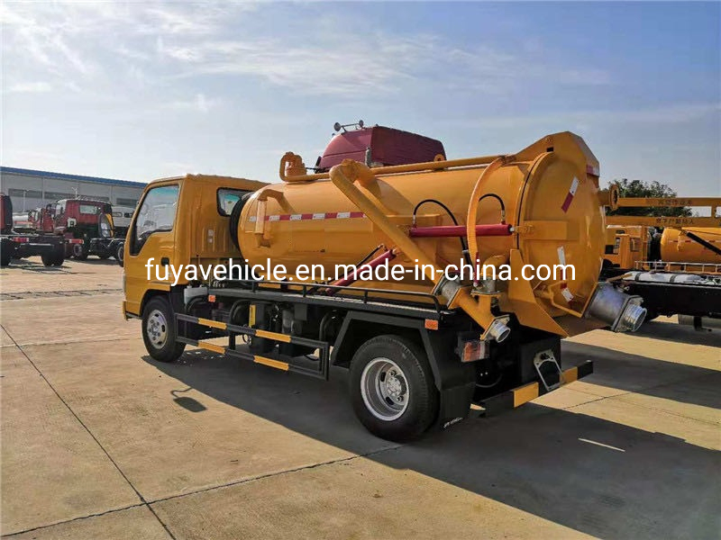 I-Suzu 3000L 5000L Vacuum Truck 5000L Waste Sewage Suction Truck with Moro Pump