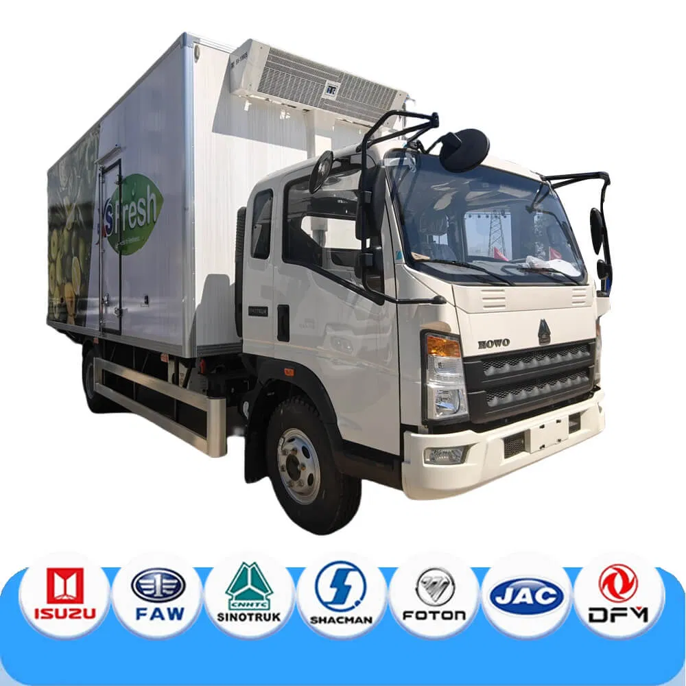 Wholesale Foton 4X2 7t Refrigerated Truck for Transporting Vegetables, Fruits, Ice Cream, Fish, and Meat.