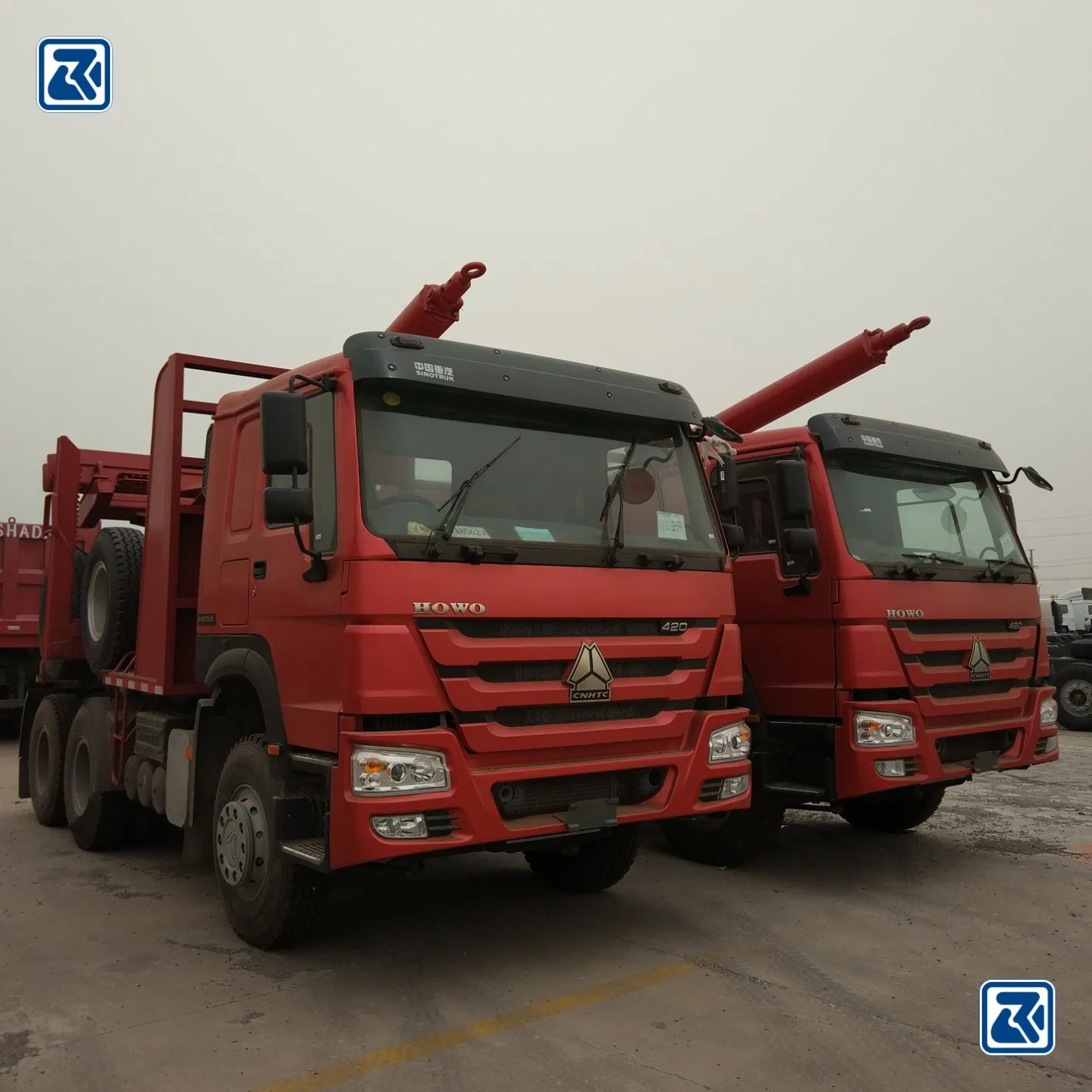 Sinotruk HOWO 10 Wheel 420HP Double Axles Logging Truck Lumber Truck with Trailer for Sale