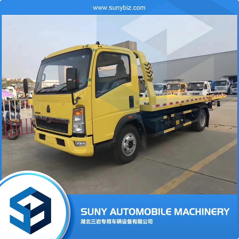 Light Duty Rhd 4X2 Sino HOWO Flatbed Wrecker Towing Truck