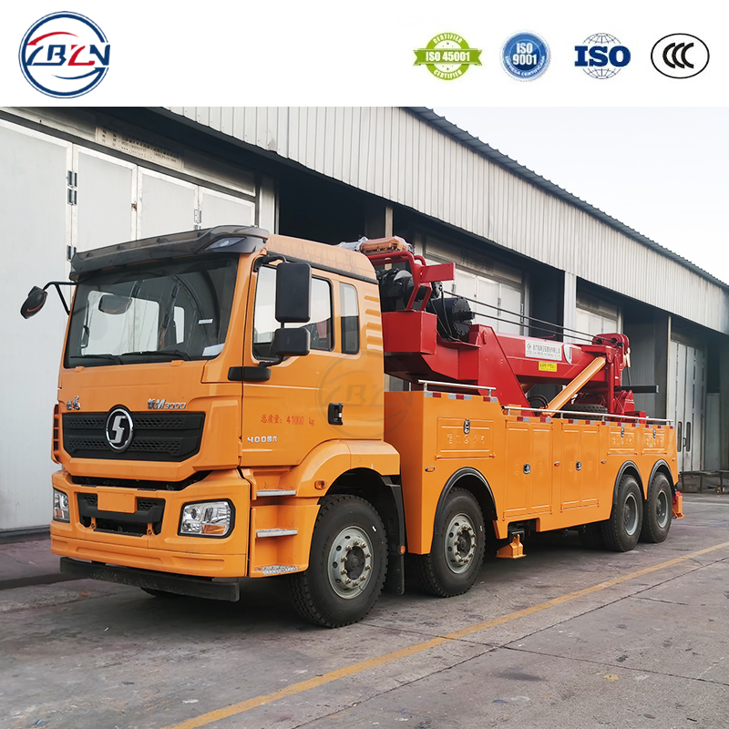 Shacman Delong Heavy-Duty Tow Truck 8X4 Road Wrecker 25 Ton Crane Large Trailer