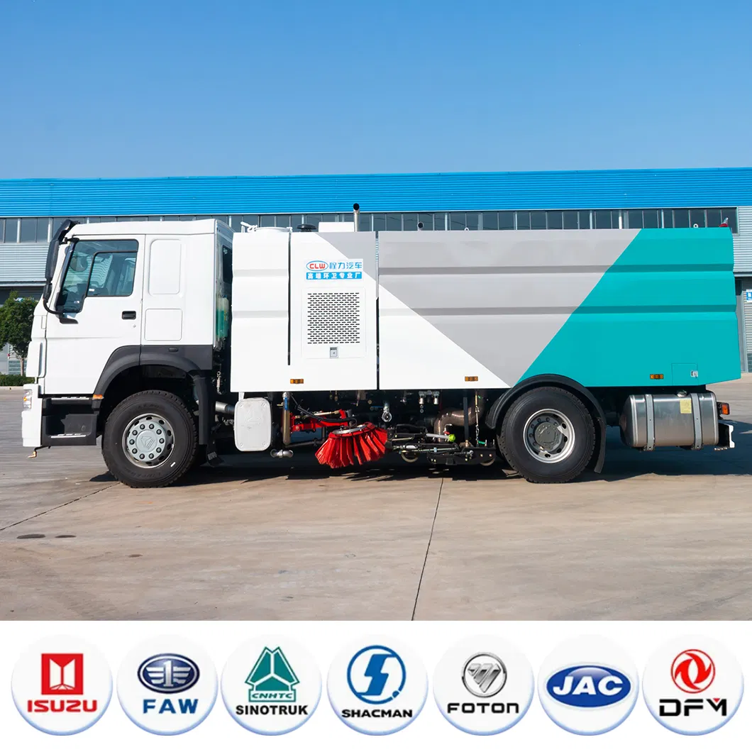 Multifunctional 16 Cubic Metersroad Sweeper and Street Sweeping Washing Vacuum Truck Cleaning and Sweeping Vehicle for Sale
