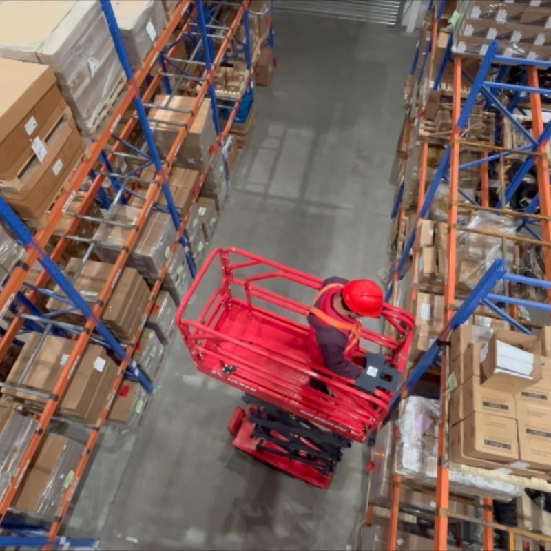 230kg 8m Mobile Scissor Man Lift Self-Propelled Aerial Work Platform for Warehouse Maintenance