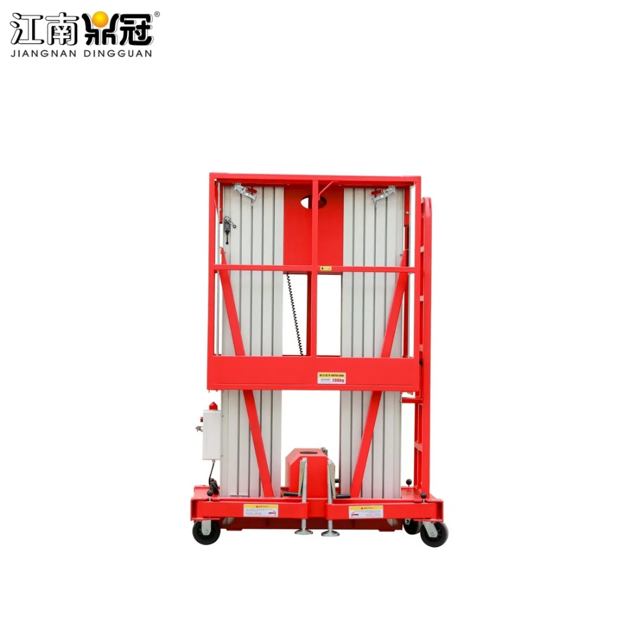 Double Mast Aluminum Lift Telescopic Aluminum Aerial Work Platform