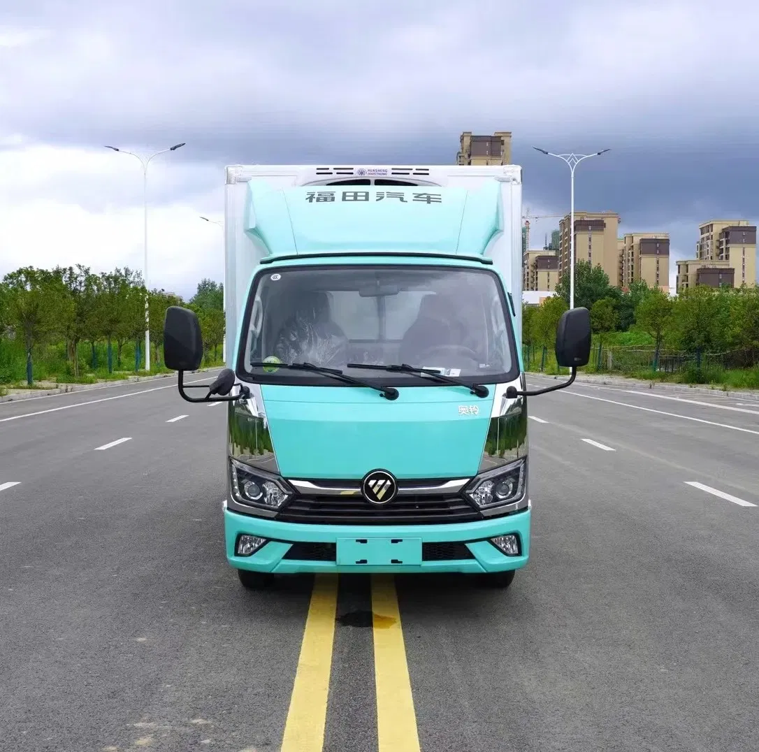 Customization Foton 3 Ton Small Refrigerated Truck Refrigerator Van Freezer Truck for Seafood Meat Vegetable Transport