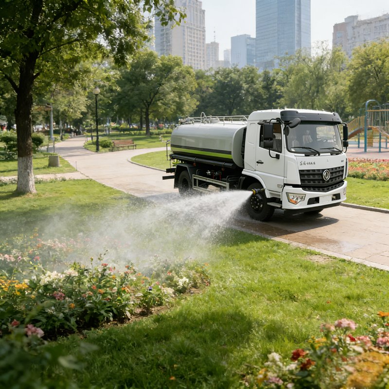 Dongfeng 10-12ton Water Bowser Truck Uesd Water Green Belts, Lawns, Trees and Flowers for Maintenance