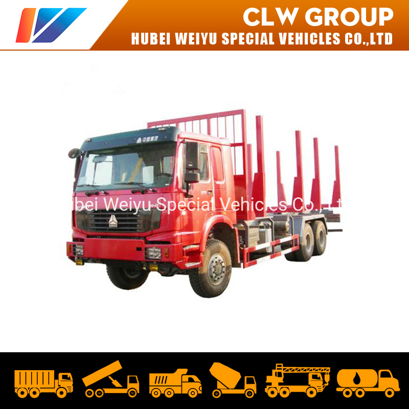 10 Wheels Awd All Wheel Drive Logging Truck HOWO 6X6 Logging Tray Truck
