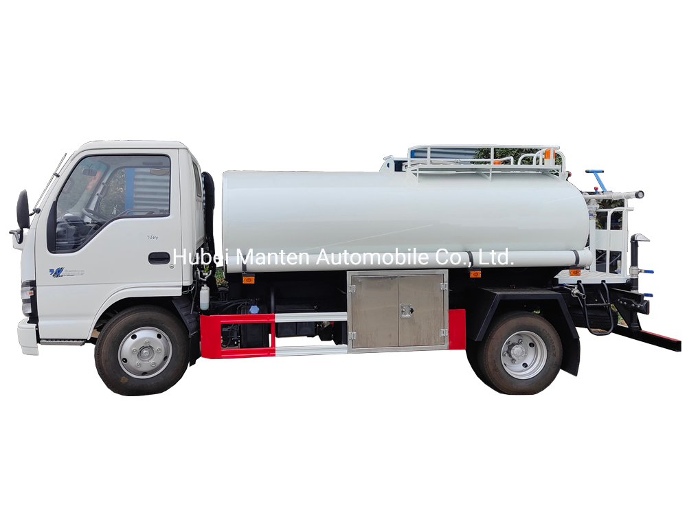 Elf Nkr 98HP SS304 Steel Water Tank Truck Isuzu 4X2 6000liters 6cbm 5m3 Water Bowser for Sale
