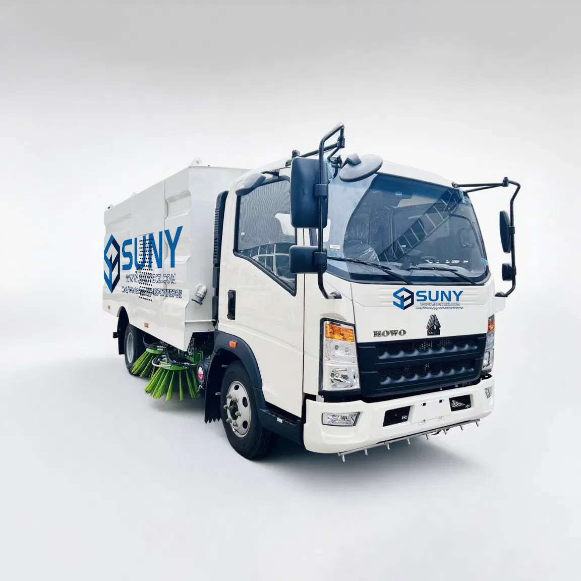 HOWO 4X2 Floor Scrubber Machine Pressure Washing Bin 6wheel Truck Vacuum Cleaner Cleaning Sweep Brush Street Road Sweeper Dust Suction New Used Sweeping Vehicle