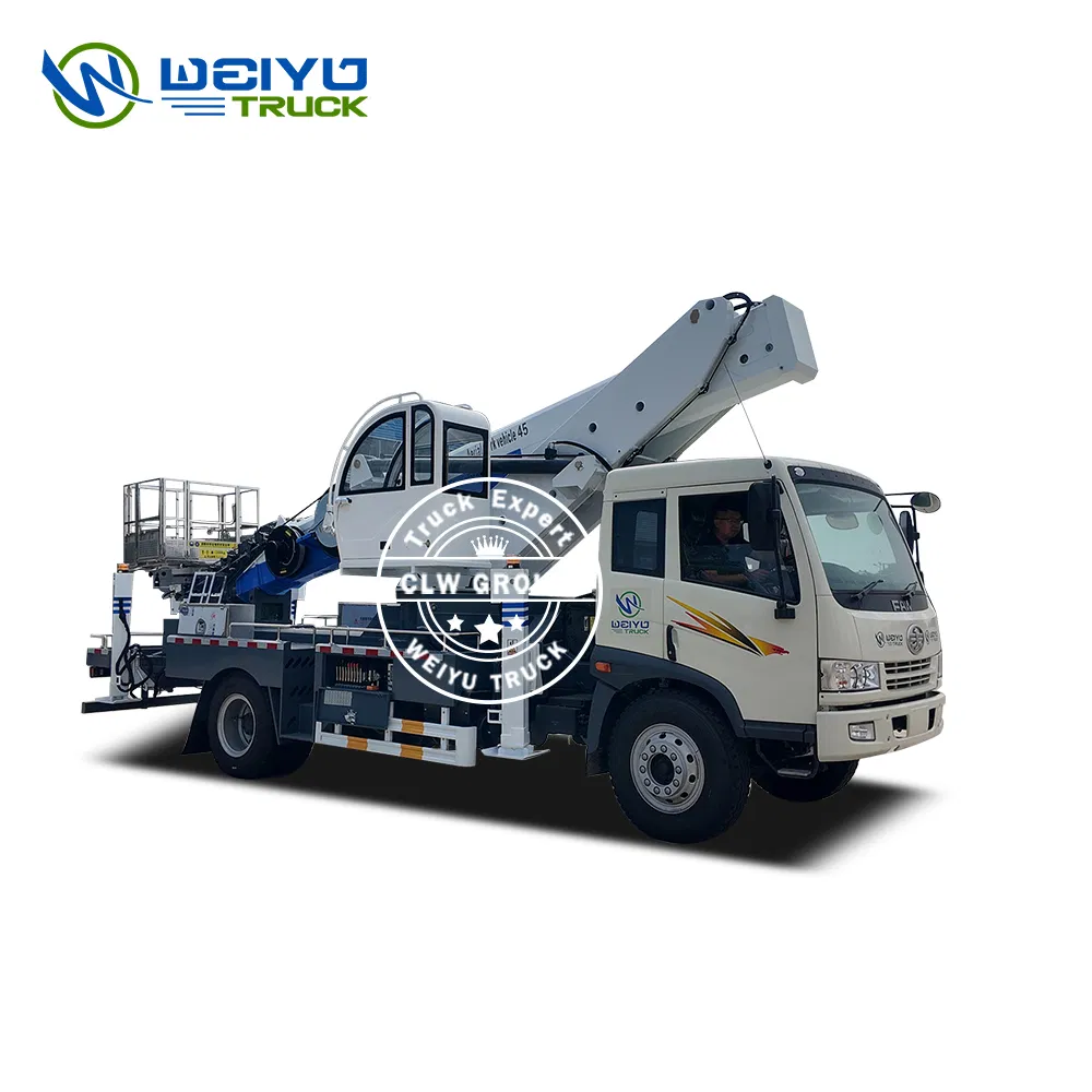 China Factory FAW 40m 45m Bucket Truck Cherry Picker Truck for Sale