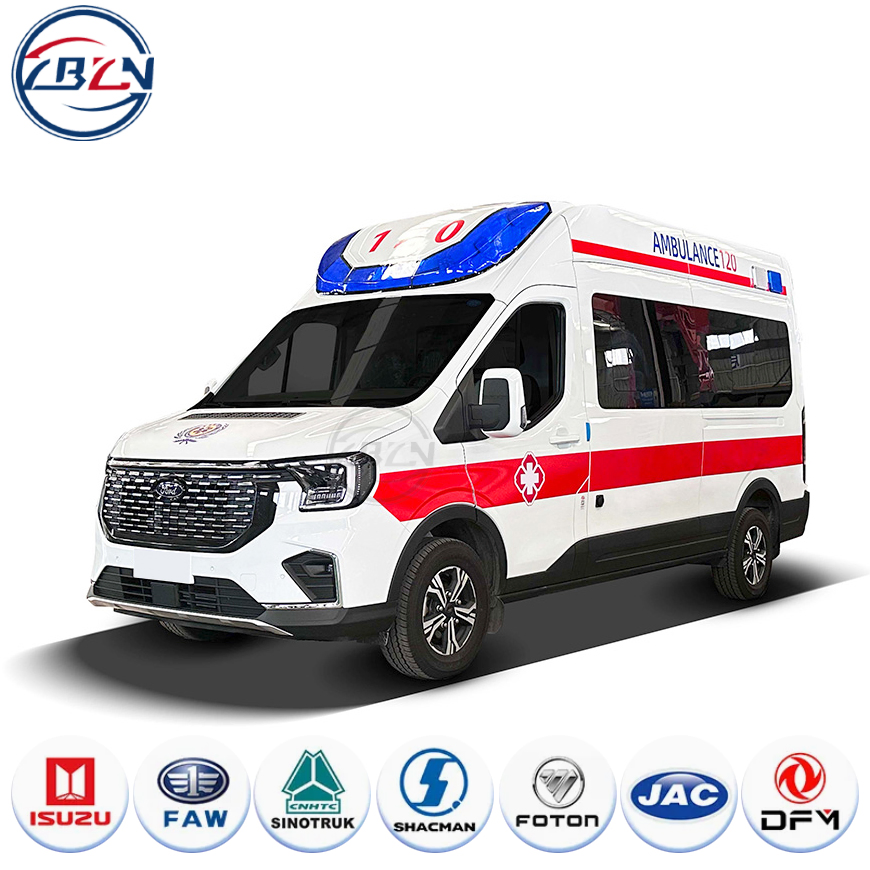 Ford Transit T8 Medical Vehicle Ambulance Hostiptal ICU First Aid Ambulance for Emergency Hospital