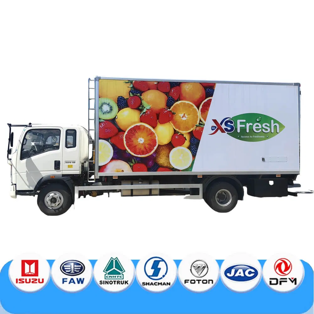 Wholesale Foton 4X2 7t Refrigerated Truck for Transporting Vegetables, Fruits, Ice Cream, Fish, and Meat.