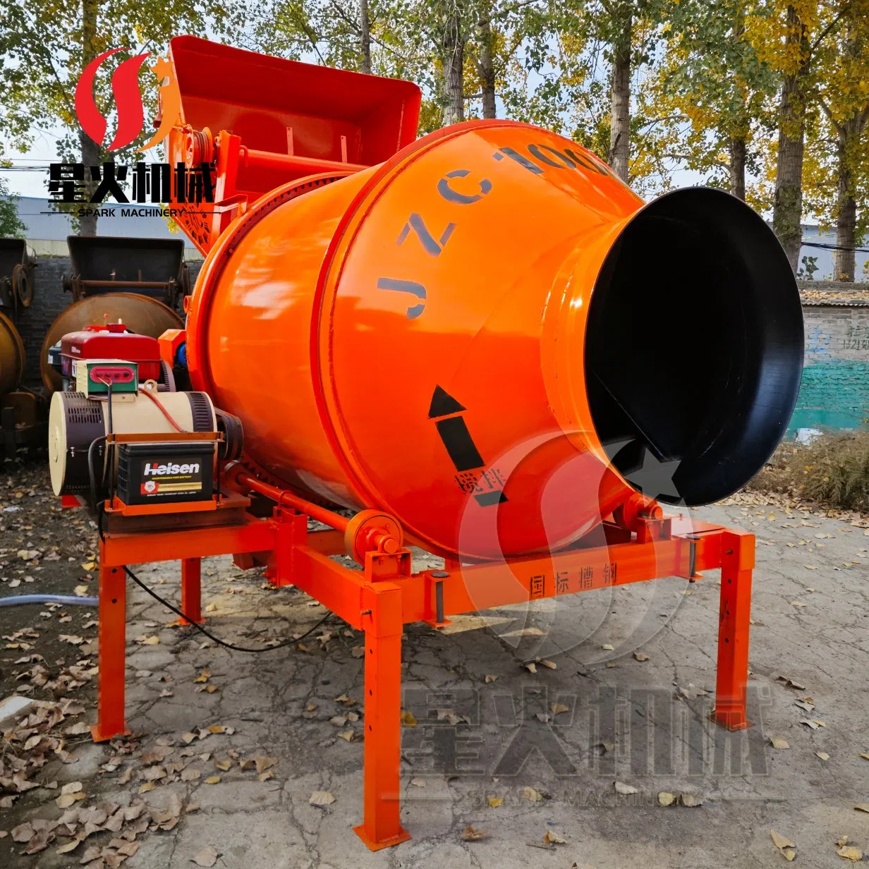 Mobile Small Mini Portable Jzc1000 Diesel Electric Manual Towable Self Loading Concrete Auto Cement Truck Mixer Machine