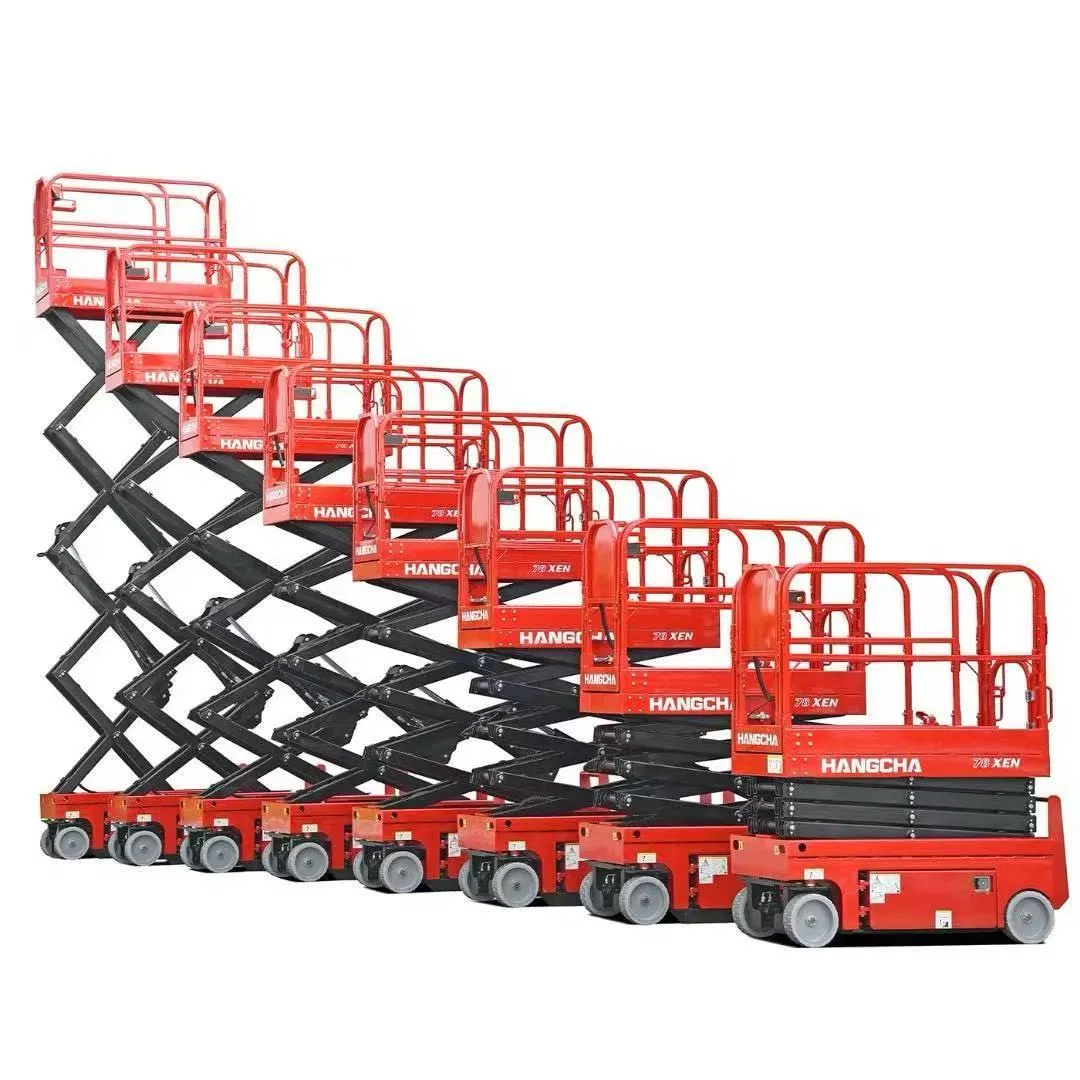 Hangcha 76xend Electric Self-Propelled Aerial Work Platform Scissor Lift Maintenance Free Battery