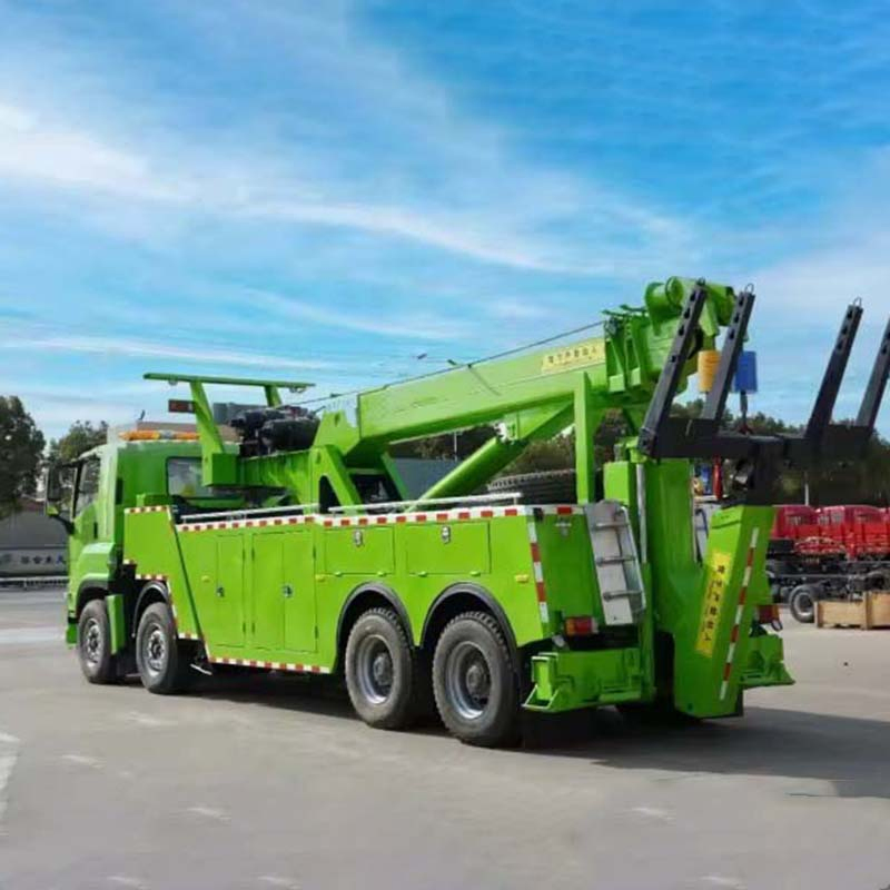 Japanese Brands 8X4 120 Ton Heavy Duty 360 Degree Rotation Wrecker Truck Wrecker Equipment Recovery Rescue and Towing Truck