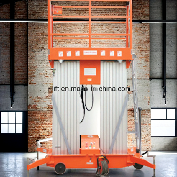 8m Aluminum Electric Vertical Lift Aerial Work Platform Double Mast Awp8-2000 (double mast)