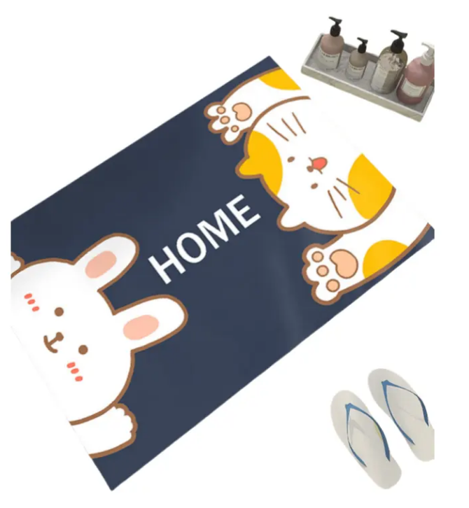High-Quality Anti Slip Diatomite Bath Mat Bathroom Water Absorbent Rug Set Rubber Door Mats Diatom Mud Floor Mat Kitchen Carpet Manufacturer, Factories