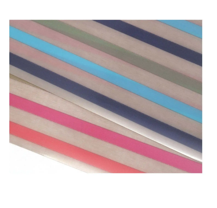 China Features recycled rainbow striped PVC rectangular woven table placemats Suppliers, Factories