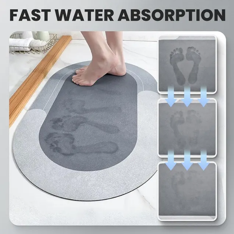 China OEM Design Household Commercial Non-Slip Rubber Magic Floor Mat Quick Dry Diatomite Mud Drying Mat for Spa Ice Bucket Manufacturers, Factories