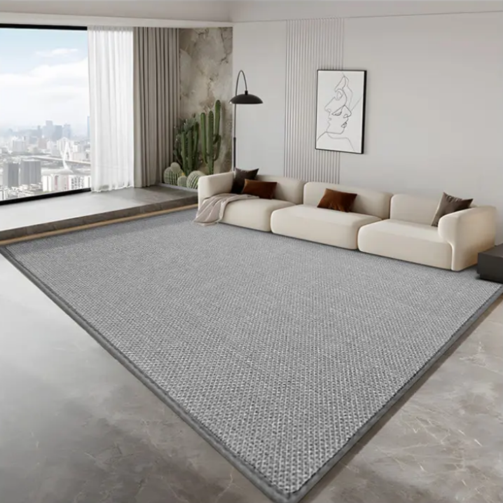 China Weave 8mm Cotton linen-like Machine washable non-slip living room carpets Manufacturers, Suppliers