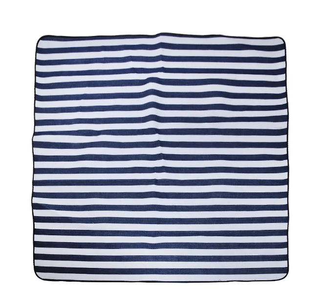 China Factory Price Coarse Blue White Striped Comfortable Acrylic Picnic Mat Suppliers, Factories