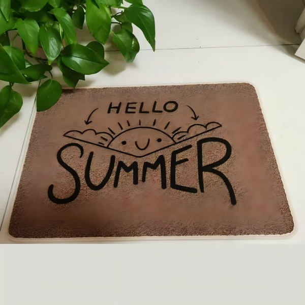 China Loop Pile Front Door Mat 5.5 to 6mm Absorbent printed surface Anti-slip backing Manufacturers, Supplier