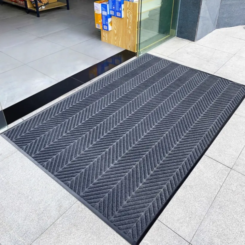 China Wholesale Polyester Indoor Front Doormat Custom Entrance Mat Commercial Outdoor Door Mats with PVC backing Supplier, Factory