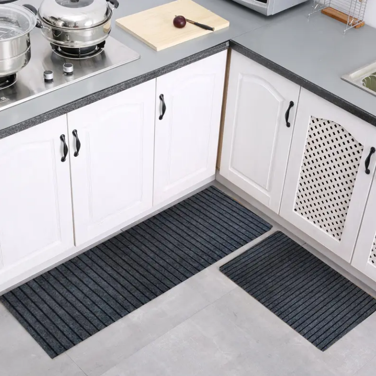 High-Quality Custom Printed Comfy Standing Washable Anti Slip Carpet floor mats custom made kitchen rugs with seven stripes Manufacturers, Factory
