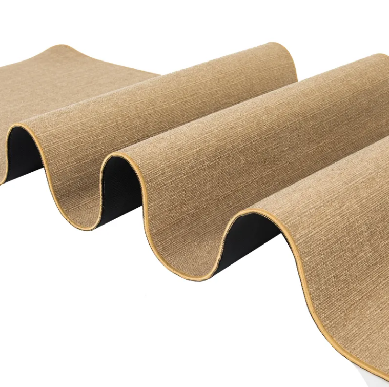 China Commercial Custom Solid Color Back Flax Carpet Tiles Living Room Anti Slip Flax Mat Floor Carpets and Rugs Puzzle Mat Manufacturer, Supplier