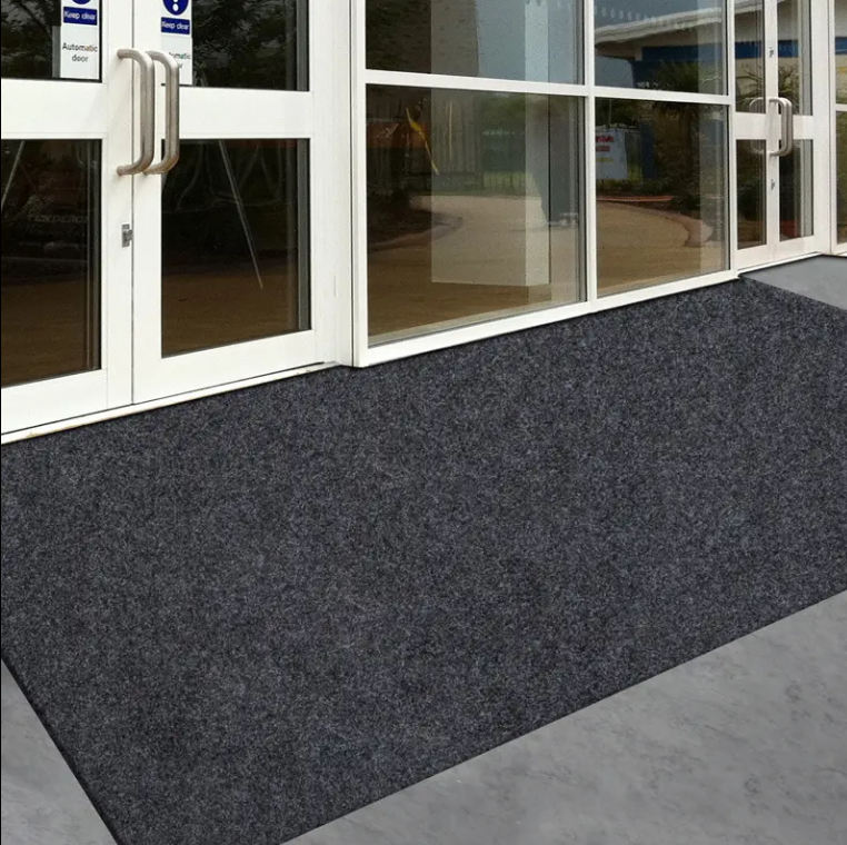 High-Quality Customizable Black Red Grey Double Ribbed Striped Mats Entrance pvc Floor Mat blank door mat floor rug for gym commercial shop Manufacturers, Factory