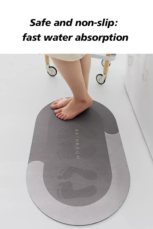 China Super Absorbent Floor Mat Bathroom Absorbent Diatom Mud Soft Diatomite Bath Mat Suppliers, Factories