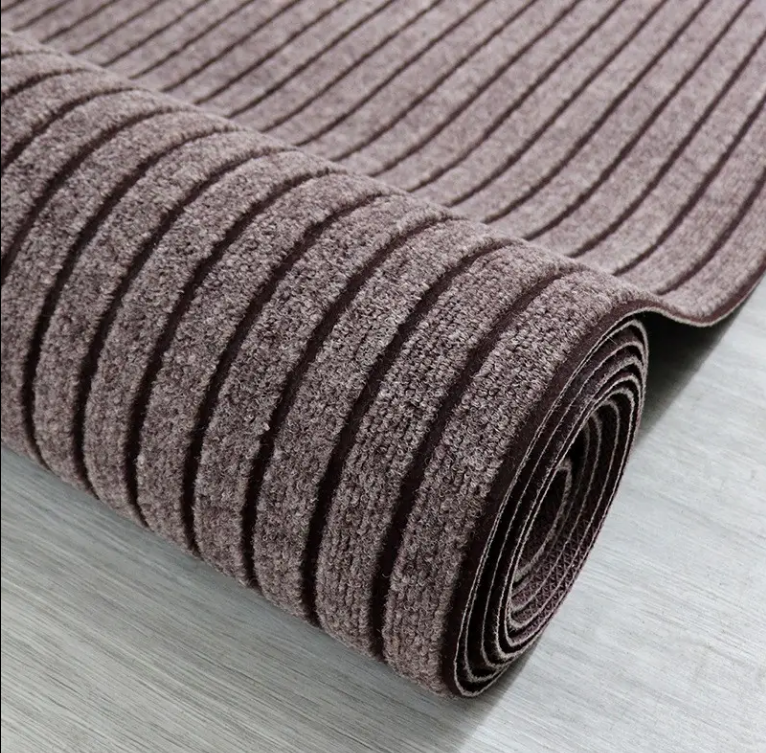 China Seven Stripe Rib Rug Floor Door Mat for Home China Factory Front Indoor Entrance Outdoor Polyester Manufacturer, Factory