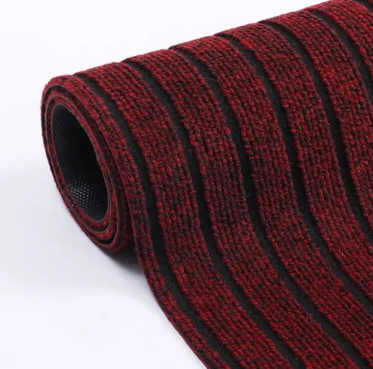 China Seven Stripe Rib Rug Floor Door Mat for Home China Factory Front Indoor Entrance Outdoor Polyester Manufacturer, Factory