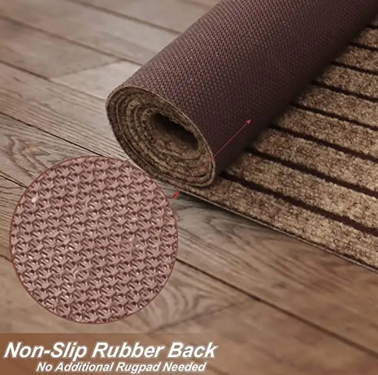 China American Hot Sale Welcomed Seven Striped Mat with TPR Backing PVC Backing Widely Used Indoor Outdoor Mat Carpet Rolls Manufacturer, Factory