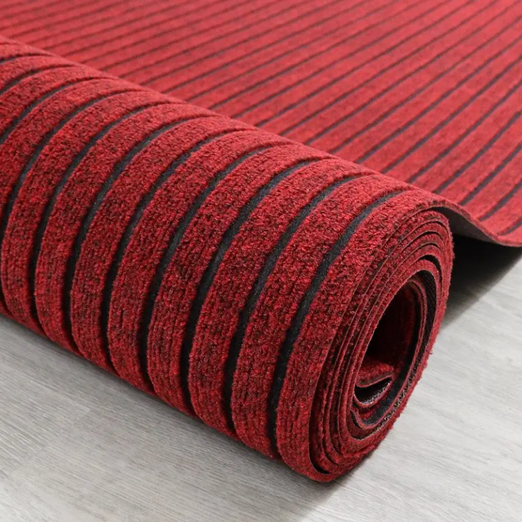 China Seven Stripe Rib Rug Floor Door Mat for Home China Factory Front Indoor Entrance Outdoor Polyester Manufacturer, Factory