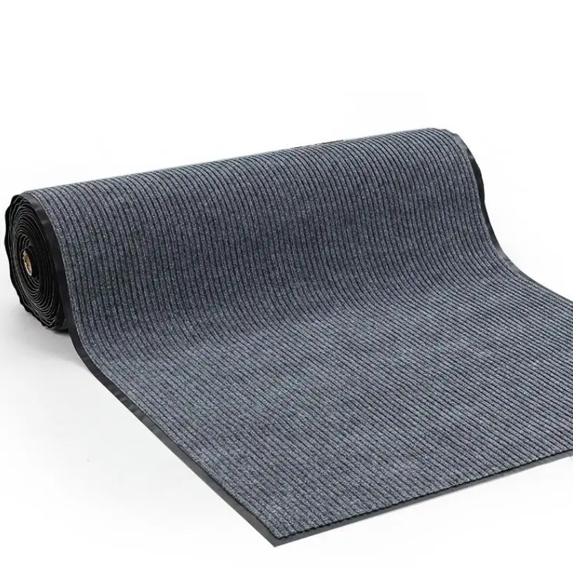 China Double Ribbed Striped Mats Entrance Pvc Floor Mat Polyester Door Mat Manufacturer, Supplier