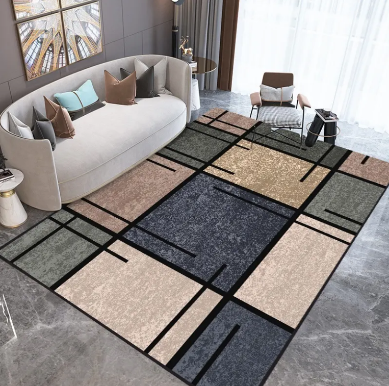 China High Quality Royal Floor Fabric Modern Luxury Crystal Velvet Carpet 3D Area Rug mats for Living Room gray carpet flooring tapete Factory, Factories