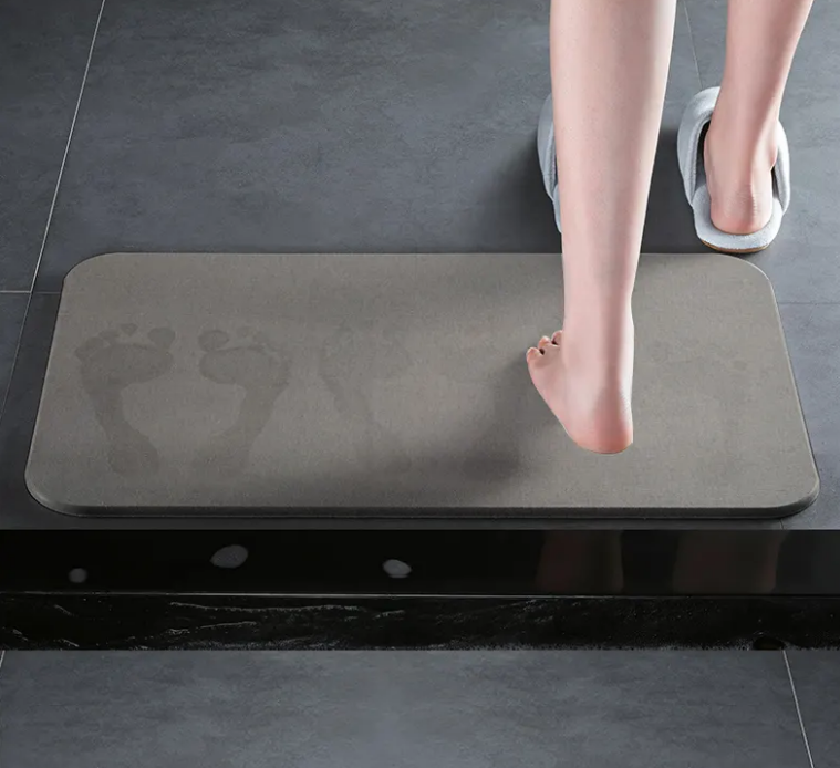 China Diatomaceous Earth Bath Mat Diatomite Stone Bath Mat Fast Water Drying Diatom Mud Foot Pad Bathroom Floor Mats Diomataceous Eart Manufacturer, Factory
