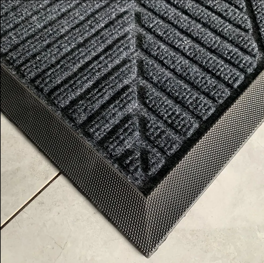 High-Quality custom non slip commercial welcome washable polyester rubber rectangle door mats for front doo Suppliers, Factories