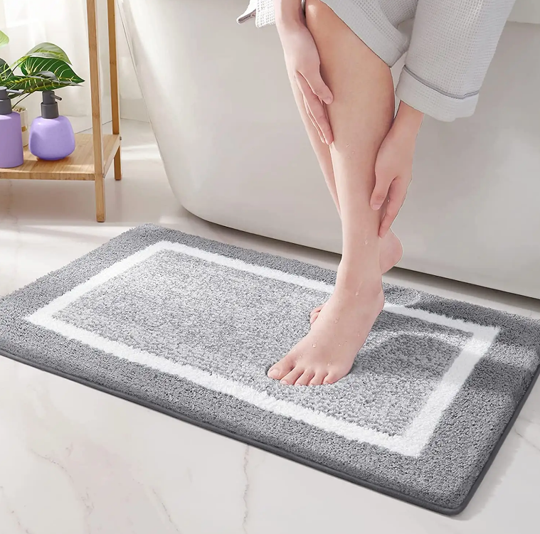High-Quality WXCCF Fluffy Microfiber Non Slip Machine Washable Super Absorbent Custom Design Shower Mat Bathroom Bath Mat Set Manufacturer, Factories