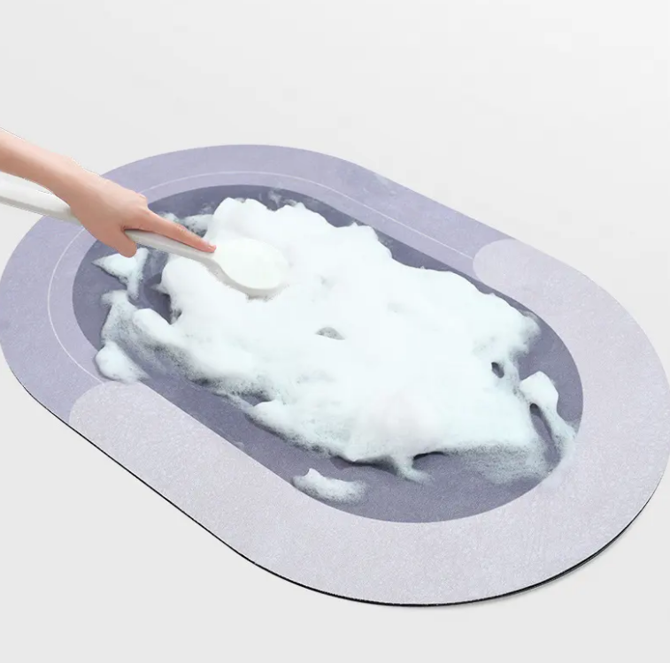 China Super Absorbent Floor Mat Bathroom Absorbent Diatom Mud Soft Diatomite Bath Mat Suppliers, Factories