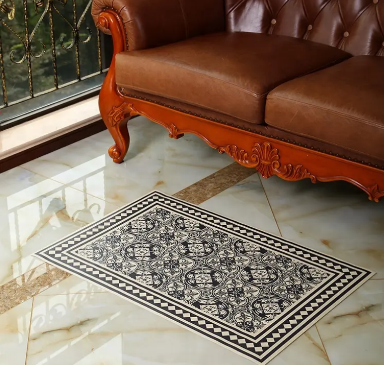 China PVC Printed vinyl PVC floor mats for kitchen / front door / bedroom, FESTIVAL design Manufacturers, Supplier