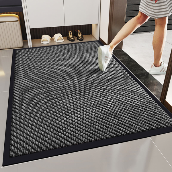 China Diagonal Pile Brush Mats PVC Border Anti-Slip Backing Absorbent for Front door, Scrub Mud, Sands Supplier, Factories