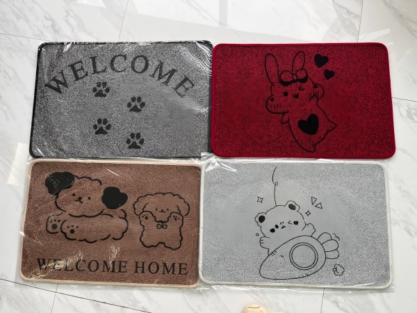 China Loop Pile Front Door Mat 5.5 to 6mm Absorbent printed surface Anti-slip backing Manufacturers, Supplier