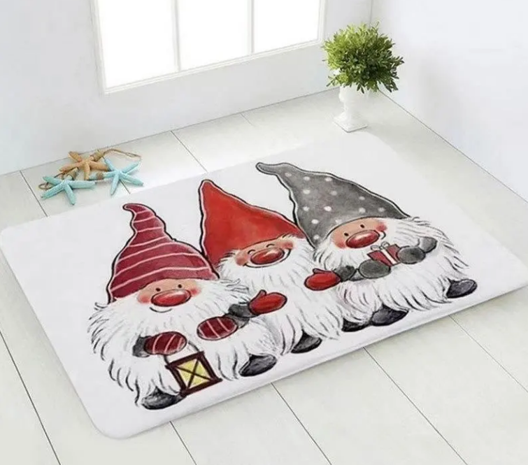 High-Quality Modern Crystal Velvet Floor Mat Non-Slip Absorbent Foot Pads Bedroom Corridor Entrance Wholesale Christmas Carpet Supplier, Factory
