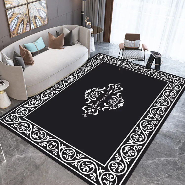 China High Quality Royal Floor Fabric Modern Luxury Crystal Velvet Carpet 3D Area Rug mats for Living Room gray carpet flooring tapete Factory, Factories