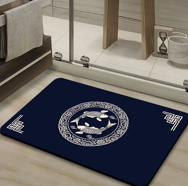 High-Quality Quick Dry Diatom Shower Water Absorbent Floor Mat Diatomite Bath Mats Quick Absorption Non Slip Bathroom Rug Mat Manufacturer, Factories
