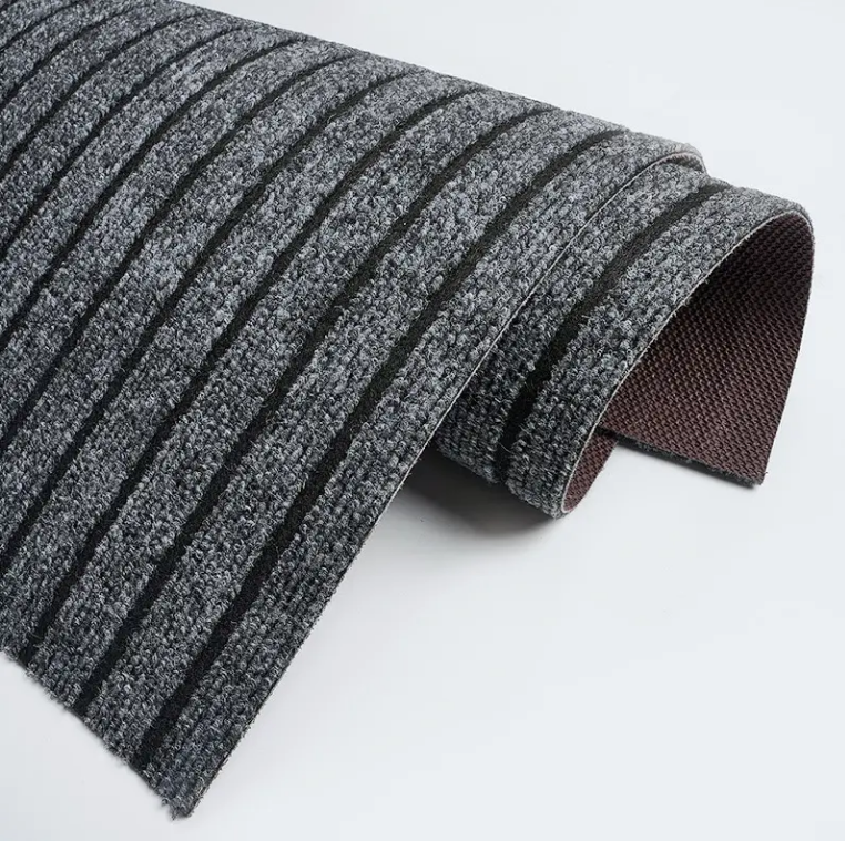 High-Quality Hot Selling Modern Striped Design Polyester Door Mat Durable Easy Clean for Outdoor Home Use Woven Reasonably Priced Manufacturers, Factory