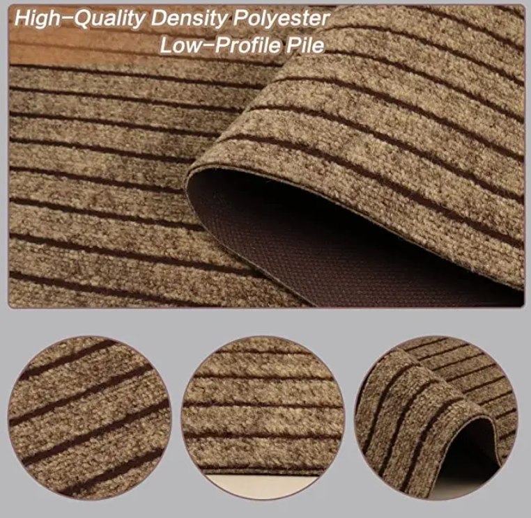 China American Hot Sale Welcomed Seven Striped Mat with TPR Backing PVC Backing Widely Used Indoor Outdoor Mat Carpet Rolls Manufacturer, Factory